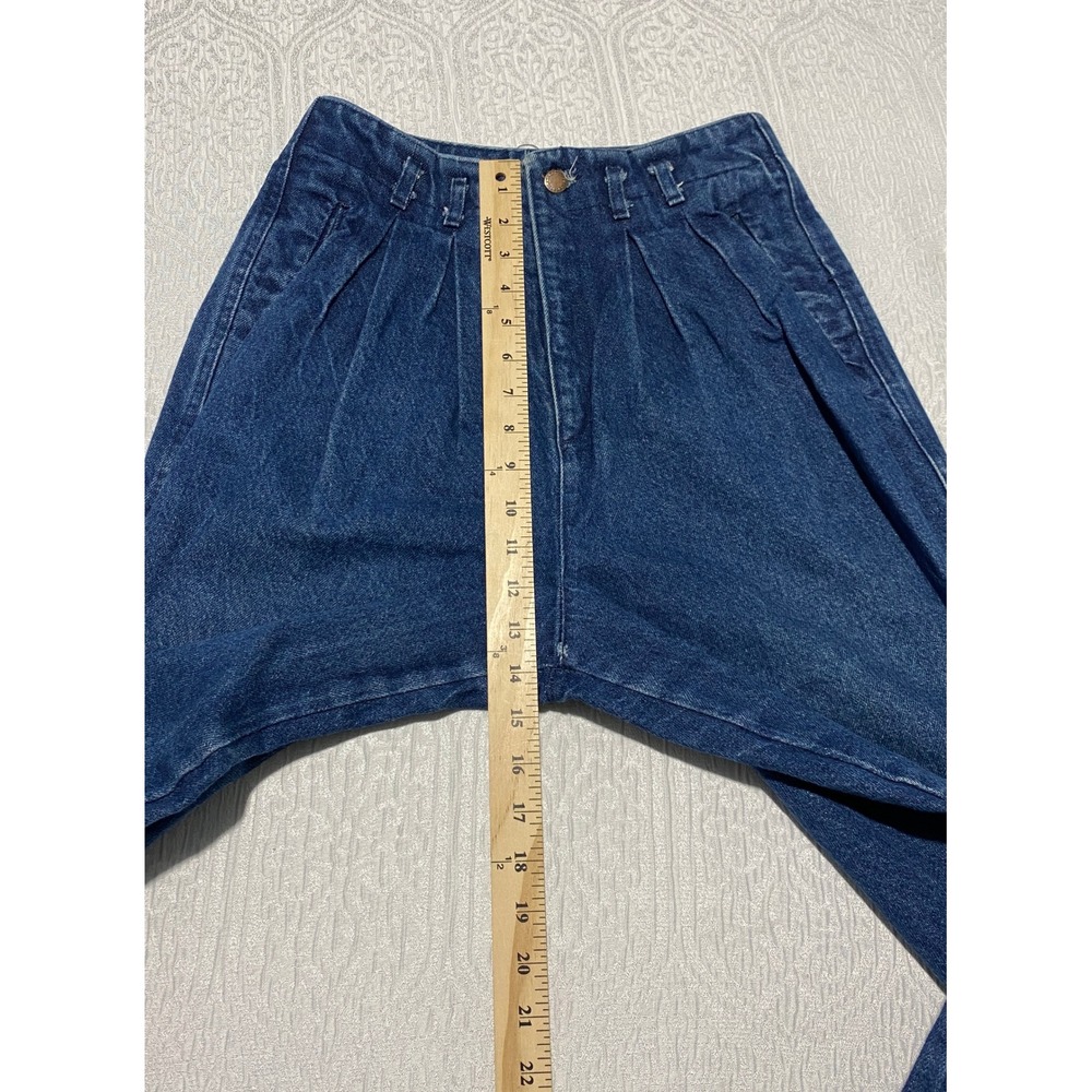 Vintage Together High Waist Pleated Blue Cotton Denim‎ Jeans Size 12 Made in USA - Picture 8 of 10